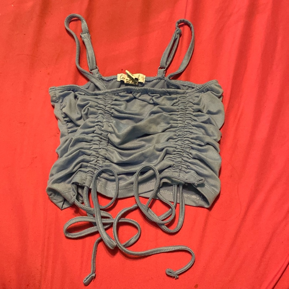 Blue crop top